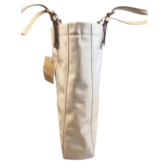 Michael Kors Jet Set white Monogram logo Tote/shoulder bag NWT - Picture 7 of 12